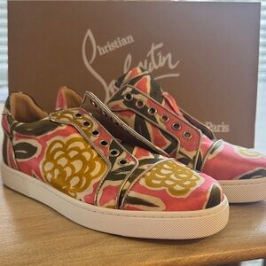 Christian Louboutin Women's Sneakers - Floral 36.5 like new, worn once!